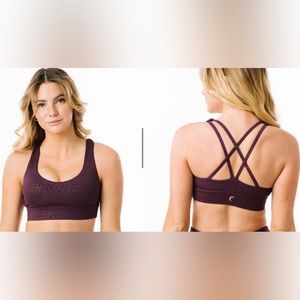 ZYIA PLUM RIVER STONE BRA - M